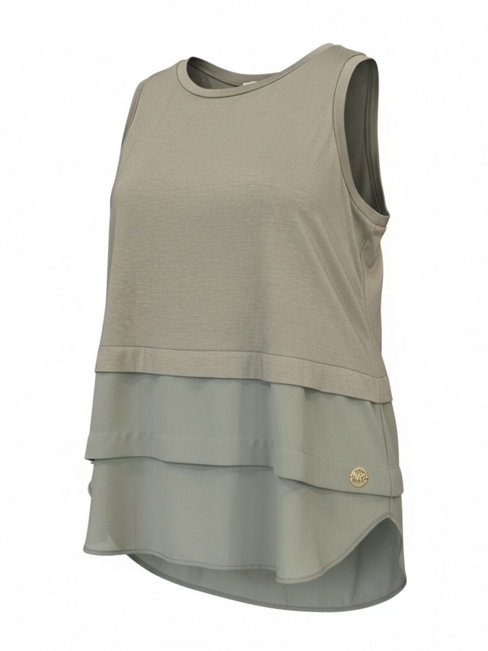 Michael Kors Layered Sleeveless Tank in Sage